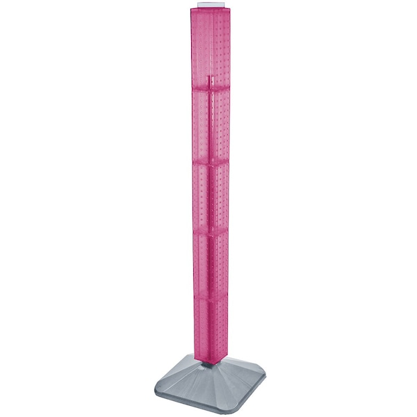 4-Sided Pegboard Rotating Tower Floor Rack Panel Size: 4"W x 60"H